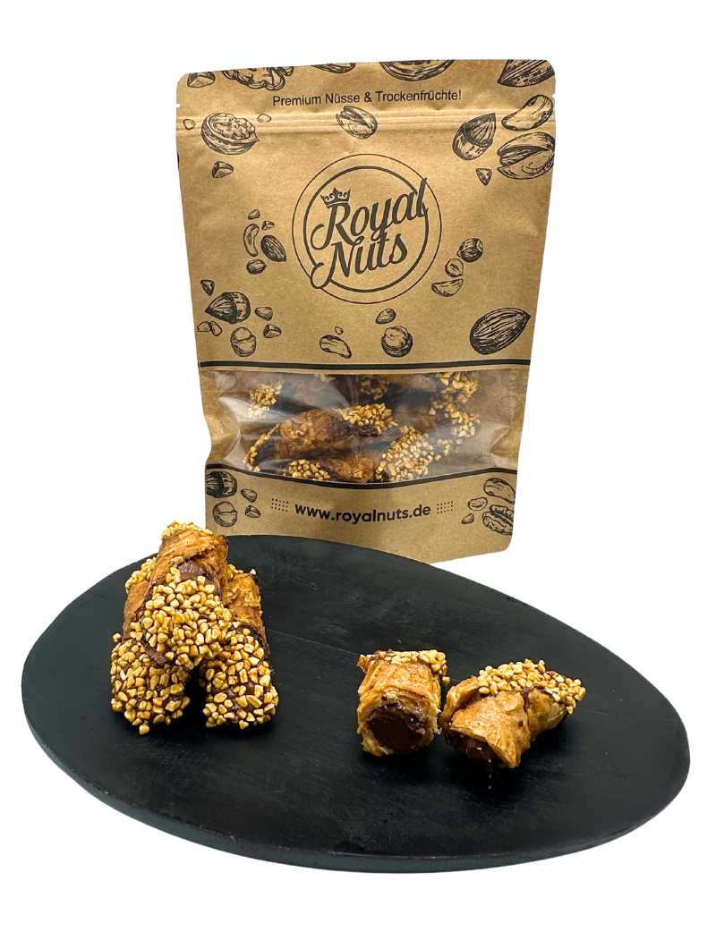 Cannoli mit Krokant & Schokoladenfüllung