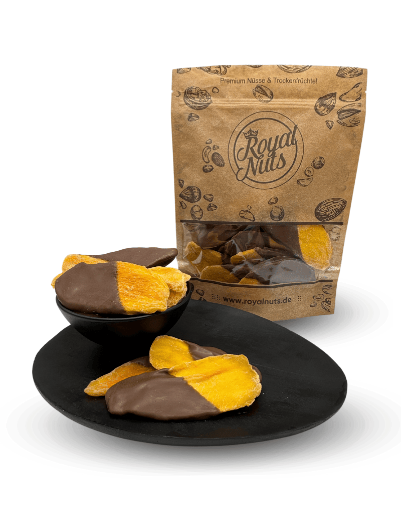 Getrocknete Mango mit Vollmilchschokolade - Royalnuts Genuss GmbH