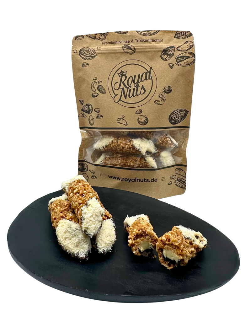 Cannoli mit Kokos-Vanille & Krokant