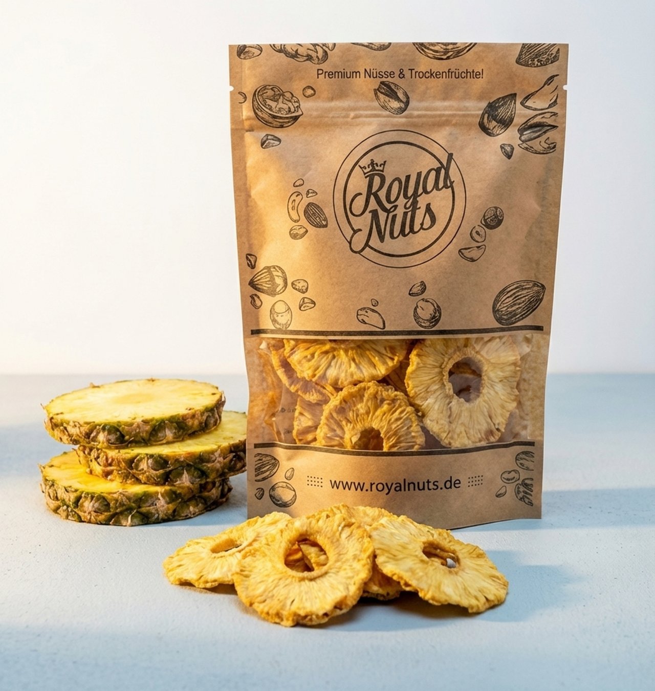 Getrocknete Ananasringe