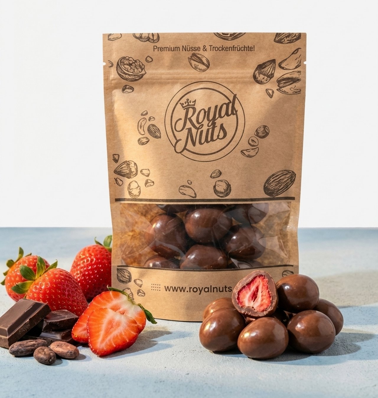 Schoko Erdbeeren mit Vollmilch-Schokolade