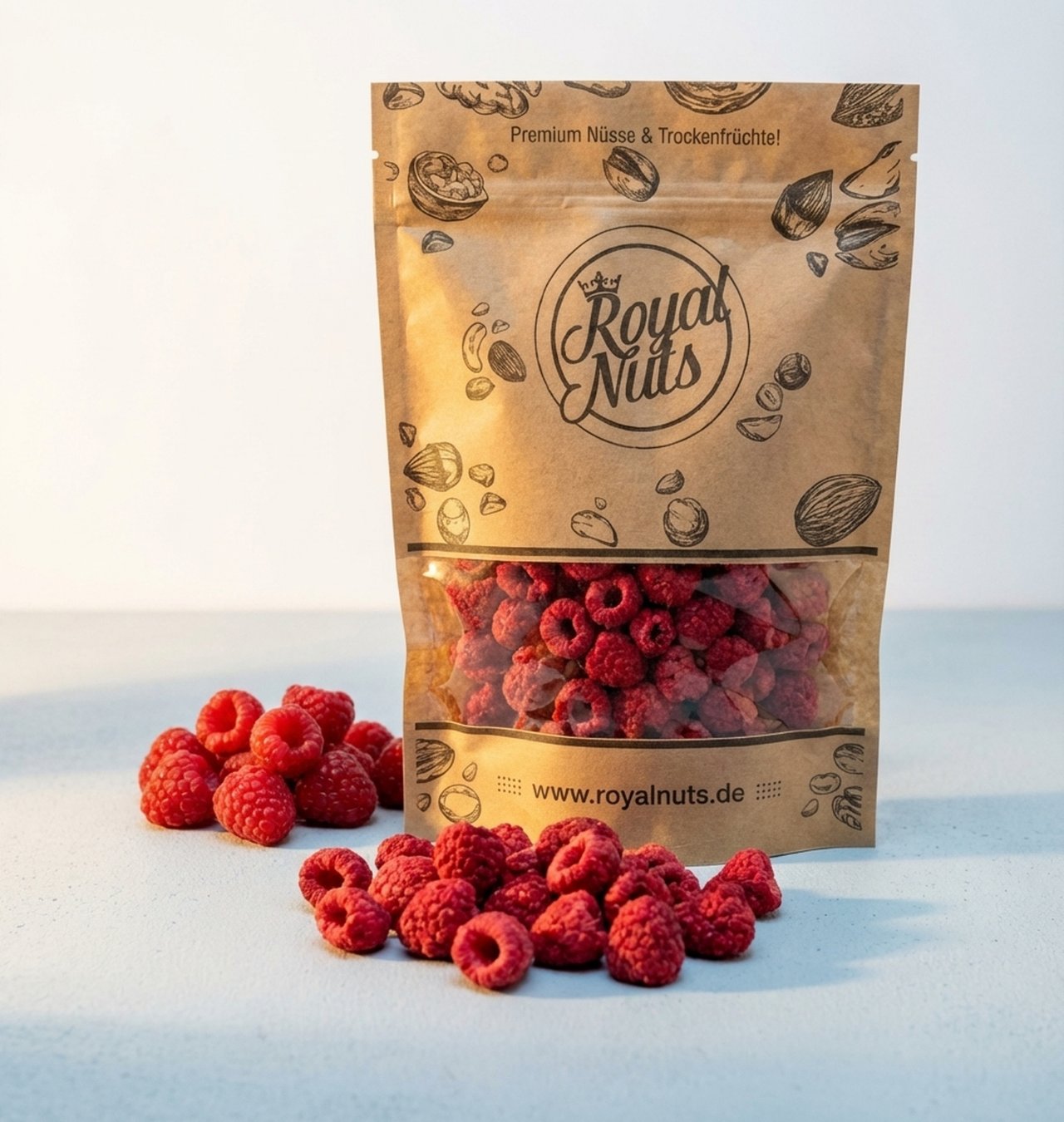 Gefriergetrocknete Himbeeren